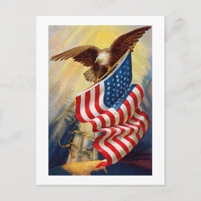 Cartão de Águia Patriótico (Frente)