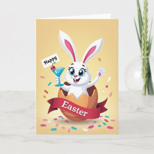Cartão de Alegria de Páscoa Bunny Burst
