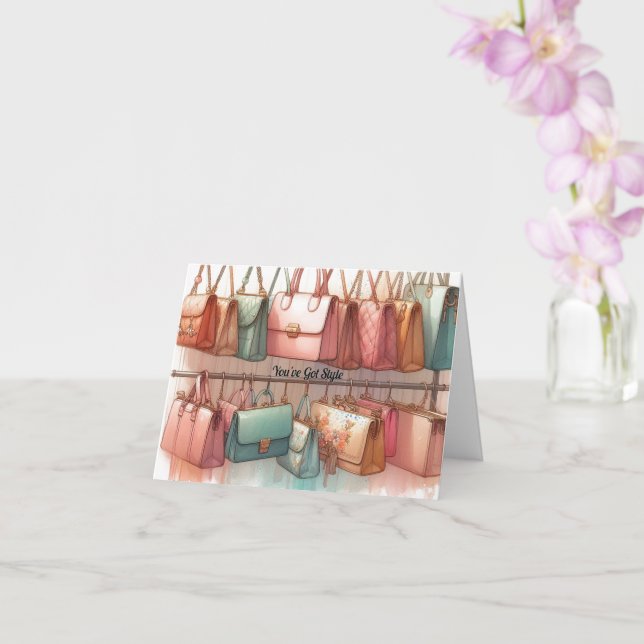 Cartão de Almofada Você Tem Saudação de Estilo (Orquídea)