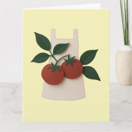 Cartão de Amanhã de Tomate e Apron Foodie (Anivers