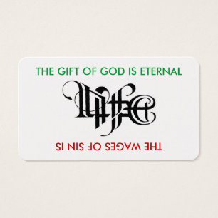Cartão de Ambigram da vida/morte