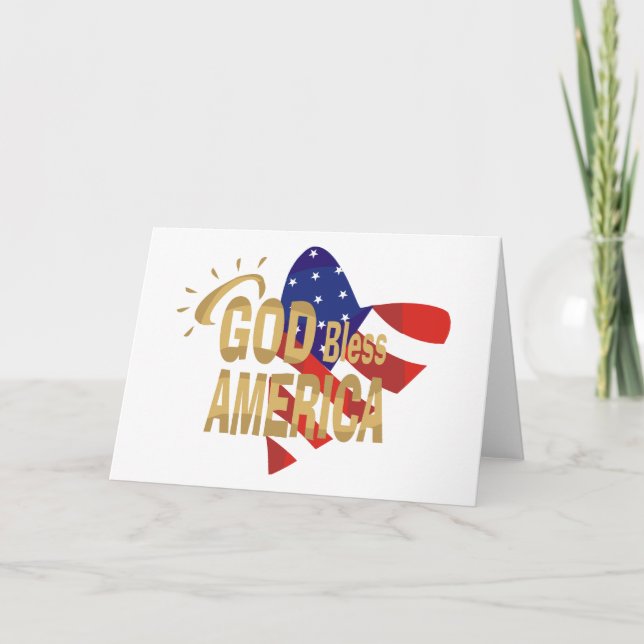 Cartão de América dos deus abençoe (Frente)