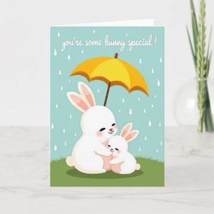 Cartão de Amigo Especial Coelhos na Chuva