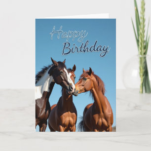 Cartão de Amizade de Cavalo Amoroso