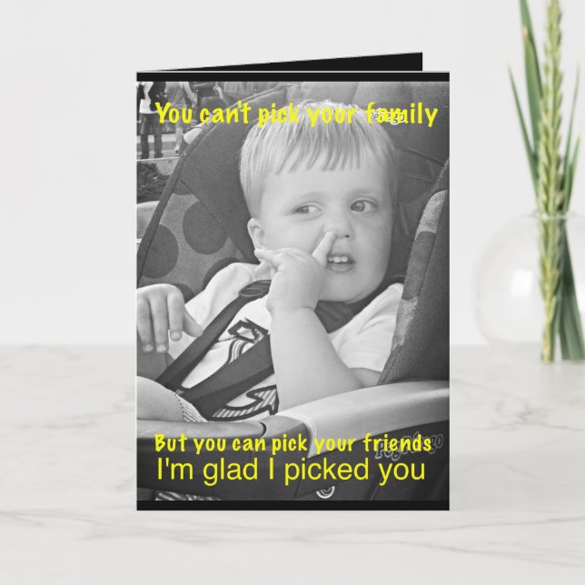 Cartão de amizade engraçado (Frente)