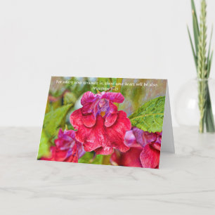 Cartão de Amizade Versa com Bíblia Flor Cor-de-Fei