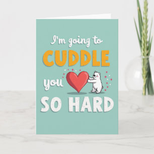 Cartão de Amor Abraço de Urso Tão Forte