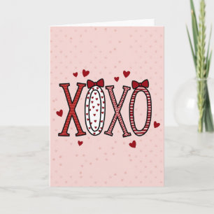 Cartão de Amor Abraços Beijos Romântico Xoxo