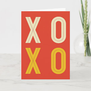 Cartão de Amor Abraços e Beijos Xoxo