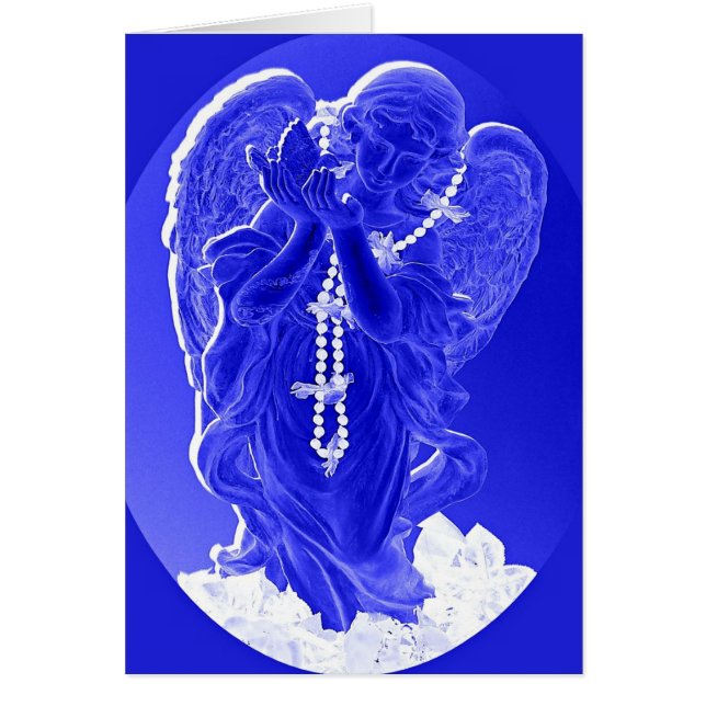 Cartão de Amor Anjo Azul (Frente)