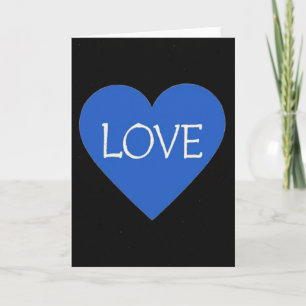 Cartão de Amor Azul Clássico