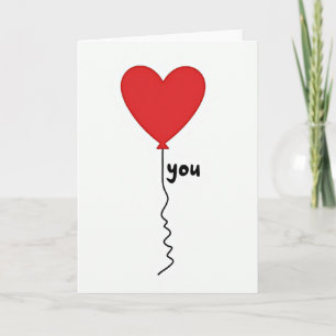 Cartão de Amor Balão Coração Doce