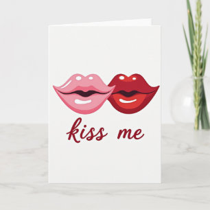 Cartão de Amor Beije-Me