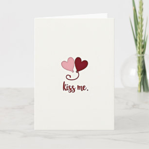 Cartão de Amor Beije Me Corações