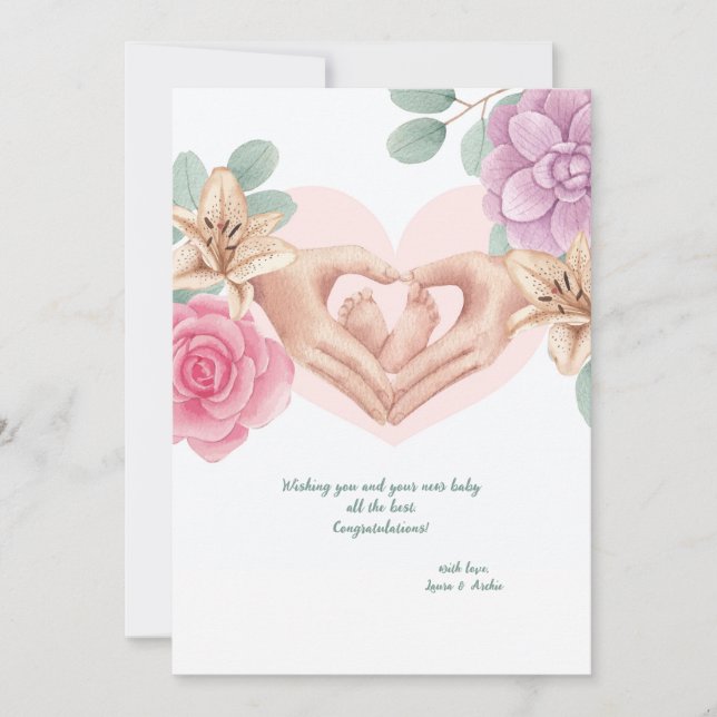 Cartão de Amor Bem-vindo (Frente)