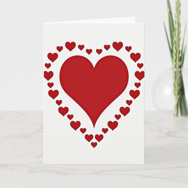 Cartão de Amor Carmesim Sincero (Frente)