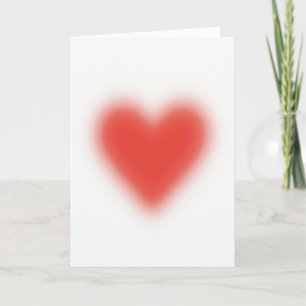 Cartão de Amor com Coração Vermelho Difuso