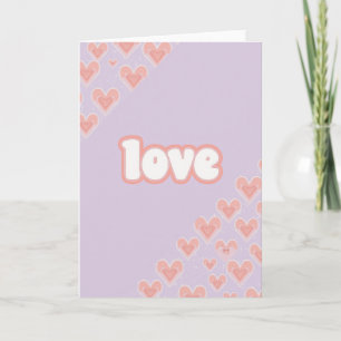 Cartão de Amor com Corações Fofos