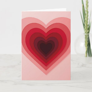 Cartão de Amor com Corações Românticos Sobrepostos