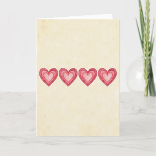 Cartão de Amor com Corações Sobrepostos