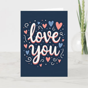 Cartão de Amor com Letra Artística