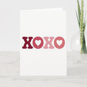 Cartão de Amor com Padrão Heart Xoxo