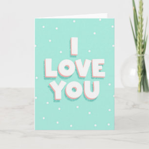 Cartão de Amor com Pontos Minimalista 3D