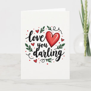 Cartão de Amor com Roteiro de Coração