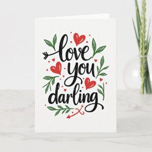 Cartão de Amor com Roteiro de Coração