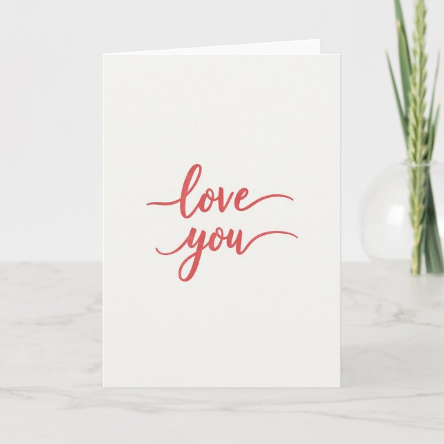 Cartão de Amor com Texto Simples e Texturizado (Frente)