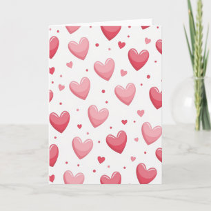 Cartão de Amor com Textura de Corações Brilhantes
