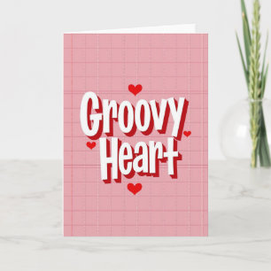 Cartão de Amor Coração Groovy