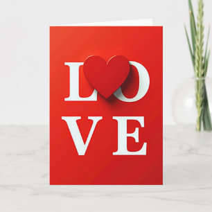 Cartão de Amor Coração Vermelho