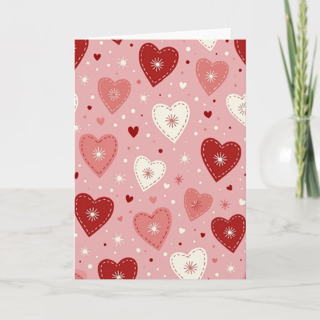 Cartão de Amor Corações Doces (Frente)