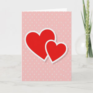 Cartão de Amor Corações em Rosa