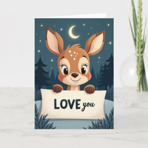 Cartão de Amor da Corça ao Luar