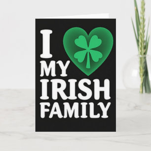 Cartão de Amor da Família Irlandesa
