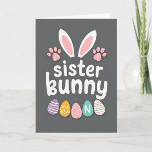Cartão de Amor da Irmã Bunny