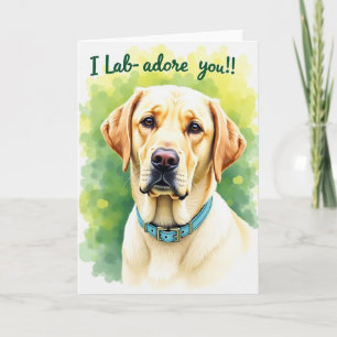 Cartão de Amor da Mãe do Cachorro Dourado