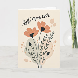 Cartão de Amor da Mãe Flor de Pêssego