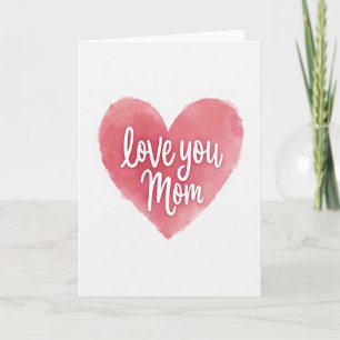 Cartão de Amor da Mamãe em Aquarela