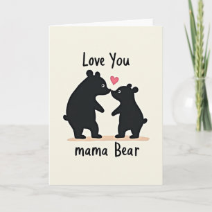Cartão de Amor da Mamãe Urso