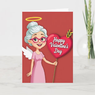 Cartão de Amor da Vovó Cupido Festivo