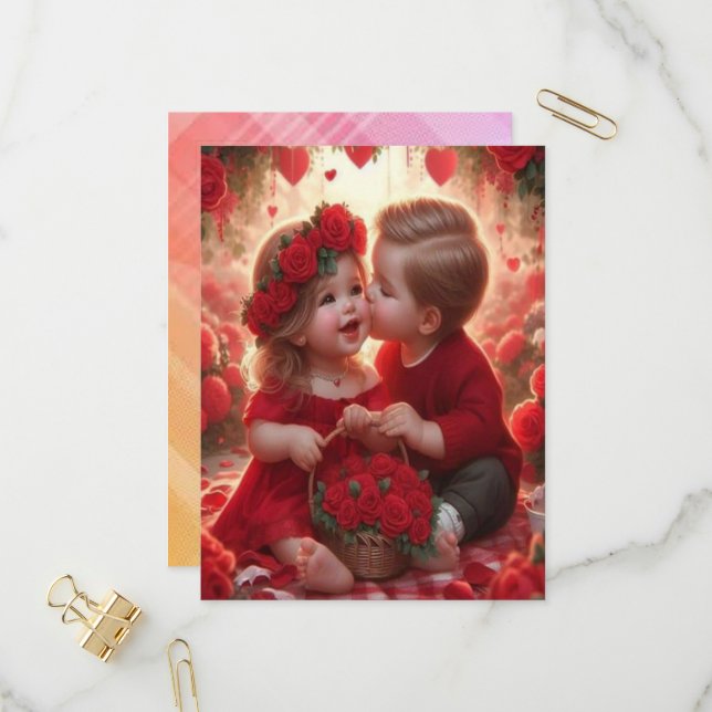 Cartão de Amor das Crianças (Frente/Verso In Situ)