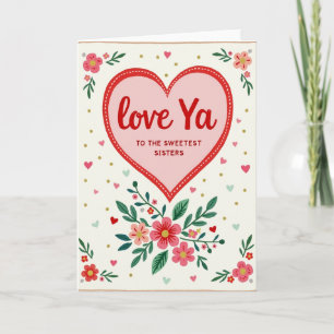 Cartão de Amor das Irmãs Mais Queridas