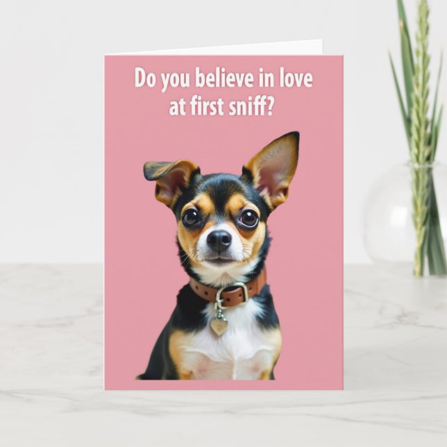Cartão de Amor de Cachorrinho Fofo (Frente)