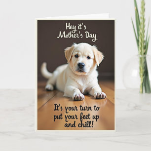 Cartão de Amor de Cachorrinho Listrado