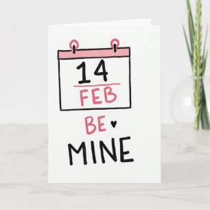 Cartão de Amor de Calendário Sentimental