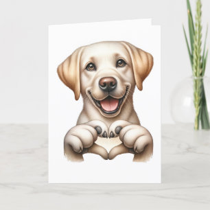 Cartão de Amor de Canino Fofo