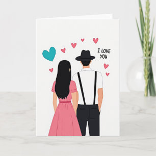 Cartão de Amor de Casal Romântico